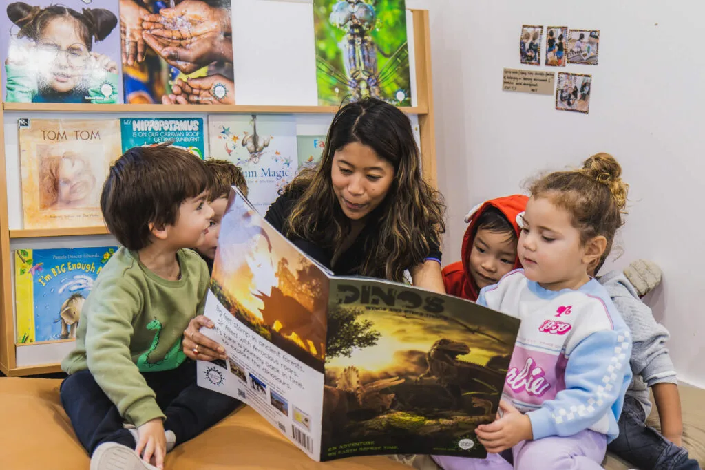 Children enjoying a storybook activity