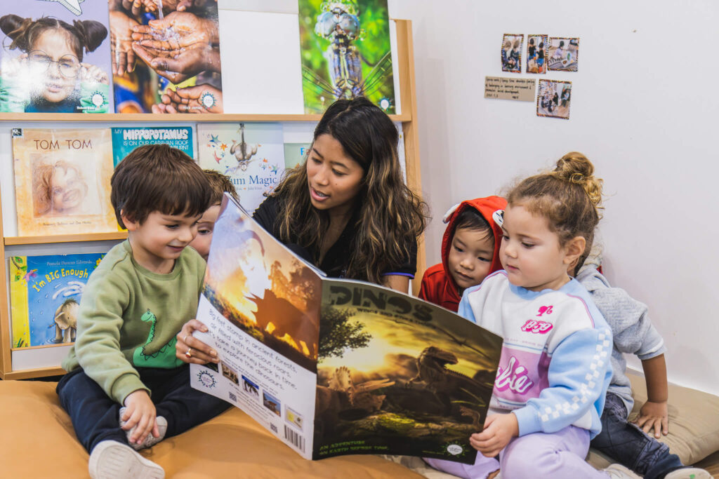 Children enjoying a storybook activity